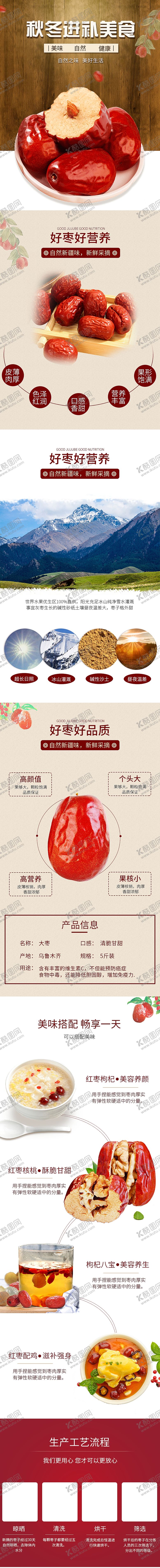 编号：12182607061409319373【酷图网】源文件下载-红枣详情页