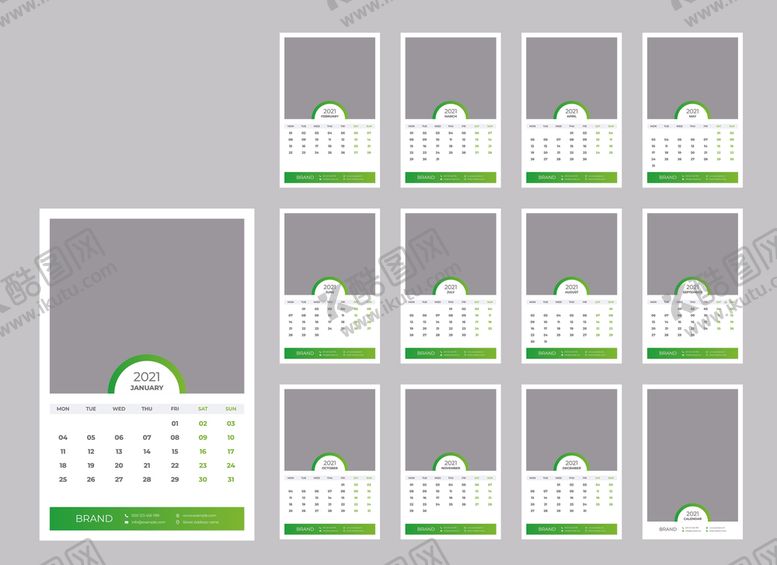 编号：16301109290331099740【酷图网】源文件下载-2021年日历