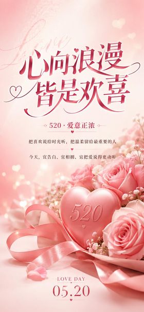 520驾到浪漫海报相亲海报