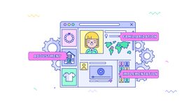 人物生活扁平化图案