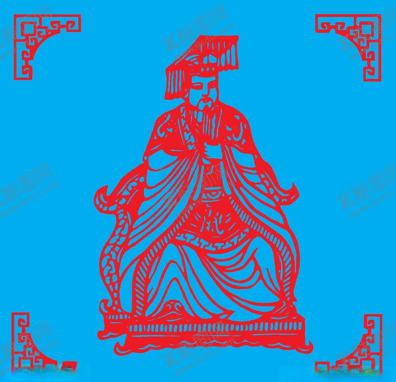 编号：82119210080429001999【酷图网】源文件下载-皇帝剪纸