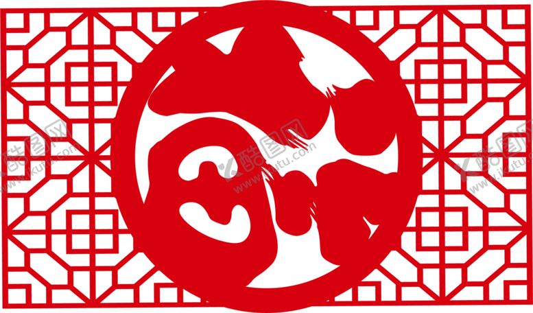 编号：40845309290721053051【酷图网】源文件下载-福字剪纸