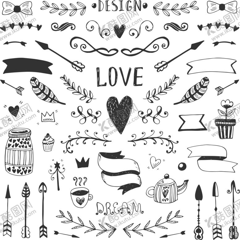 编号：99393909271950045854【酷图网】源文件下载-手绘边框元素