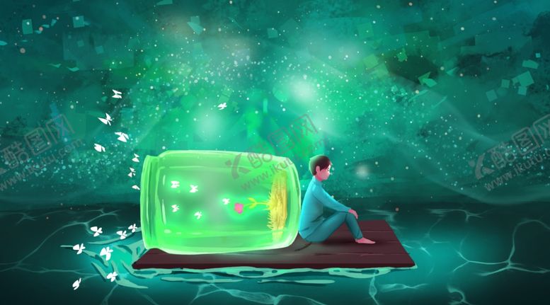 编号：38436512221523334196【酷图网】源文件下载-漂流瓶插画