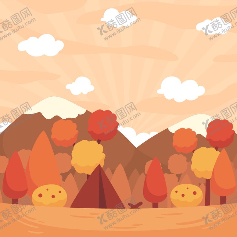 编号：82348310031826068243【酷图网】源文件下载-卡通秋景