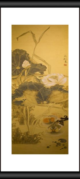 鸳鸯戏荷