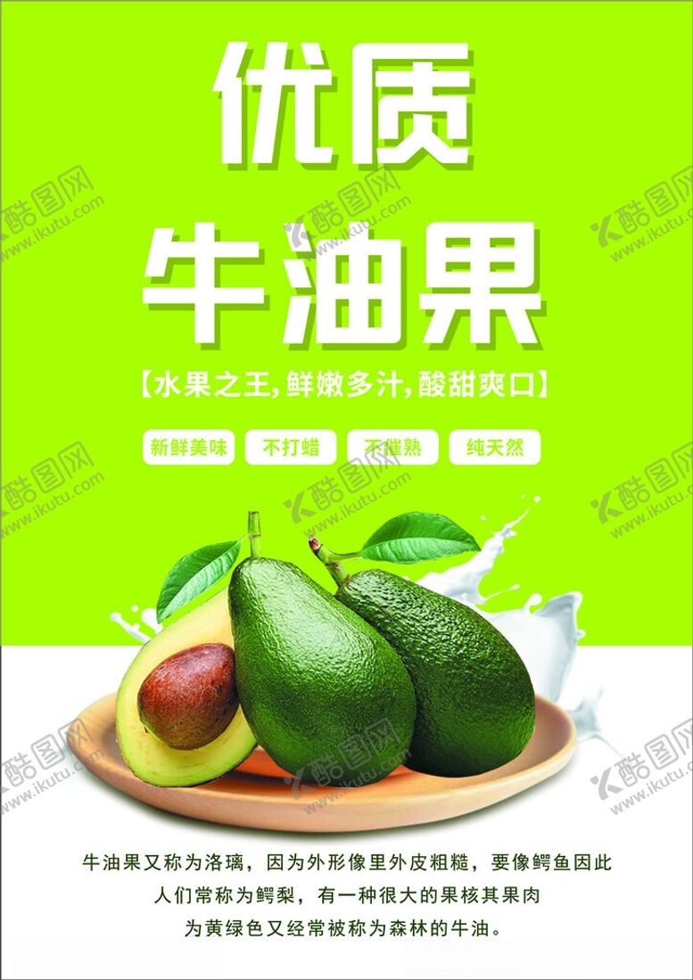 编号：77478601200959564565【酷图网】源文件下载-牛油果海报