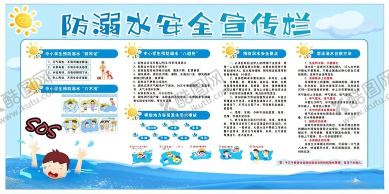 编号：75427712221919517352【酷图网】源文件下载-预防溺水安全宣传栏