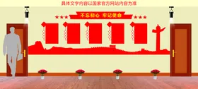 党建文化墙形室不忘初心背景