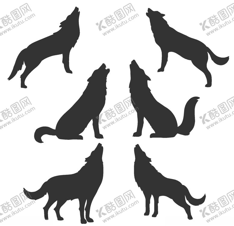 编号：31393206151525294691【酷图网】源文件下载-狼剪影