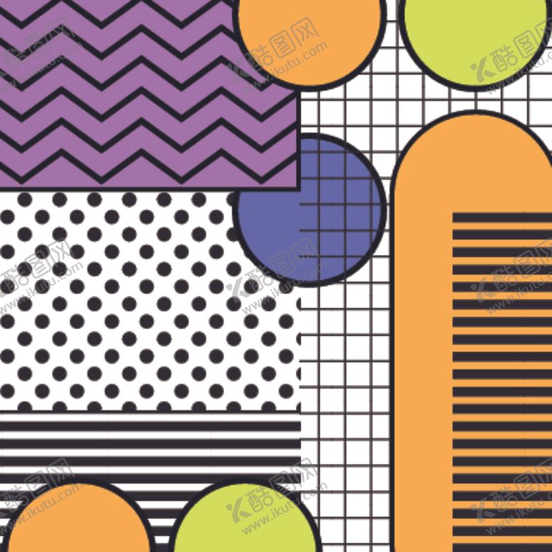 编号：77635209260411475221【酷图网】源文件下载-复古创意拼接图案