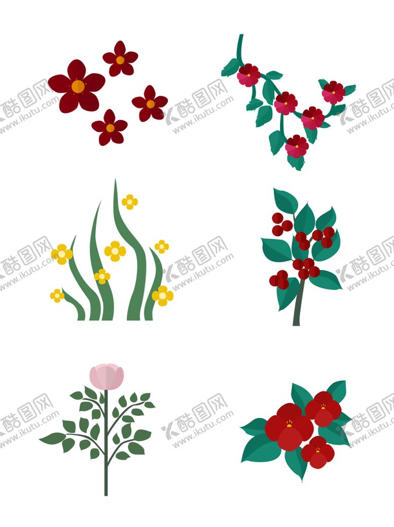 编号：60194709262346319420【酷图网】源文件下载-花朵38女王节装饰元素