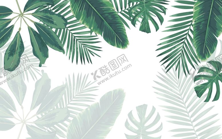 编号：79096010221336051169【酷图网】源文件下载-芭蕉叶背景