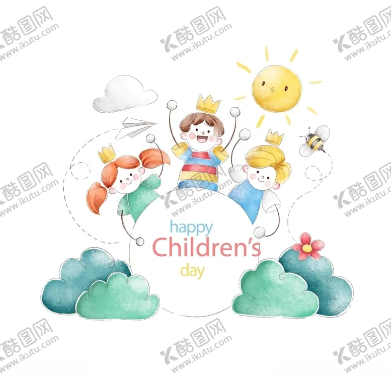 编号：48484507012121396920【酷图网】源文件下载-六一儿童节插画卡通手绘