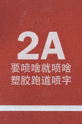 橡胶跑道喷字效果