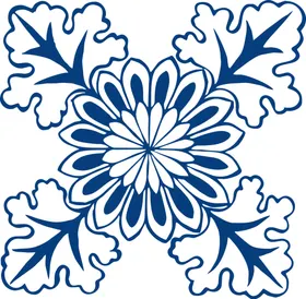 中国风古典青花瓷图案移门董海报素材