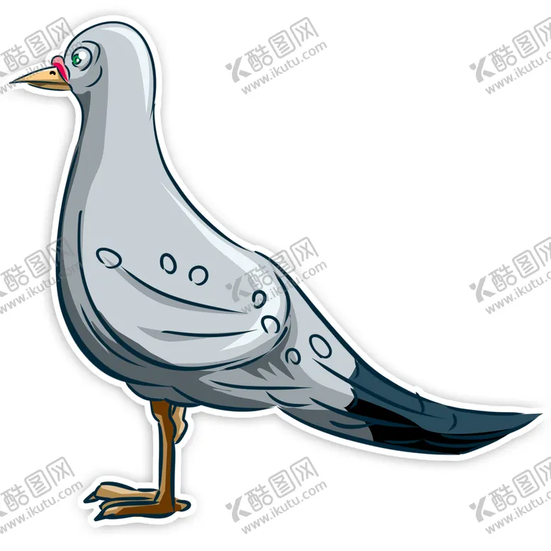 编号：19473509150241084851【酷图网】源文件下载-白色的卡通信鸽分层图