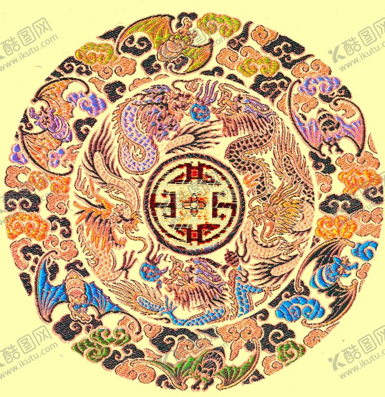 编号：74494310301157217197【酷图网】源文件下载-古典龙纹祥云图案
