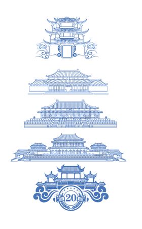 古代建筑插画