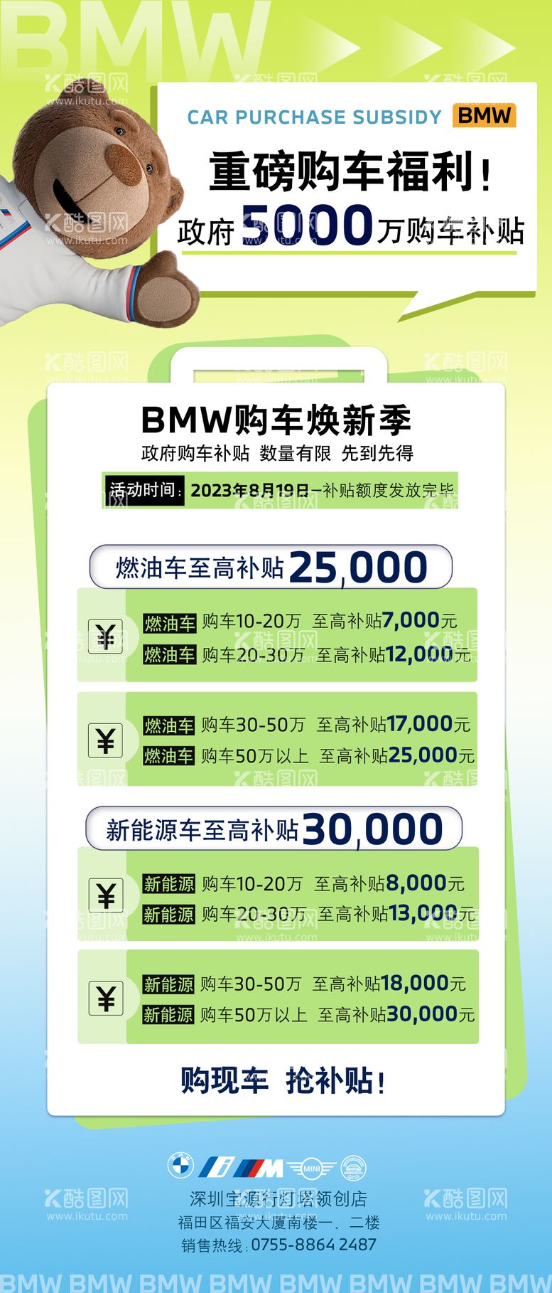 编号：19116612030855588686【酷图网】源文件下载-汽车补贴购促销活动海报