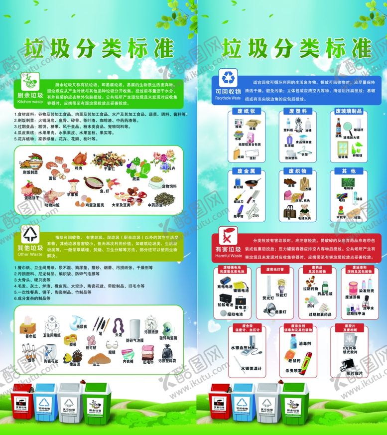 编号：44386405160429249582【酷图网】源文件下载-垃圾分类展板