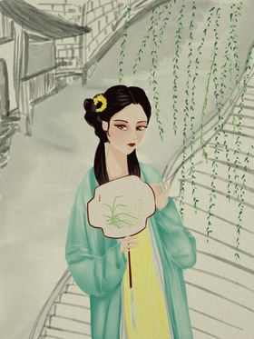 古风美女插画设计