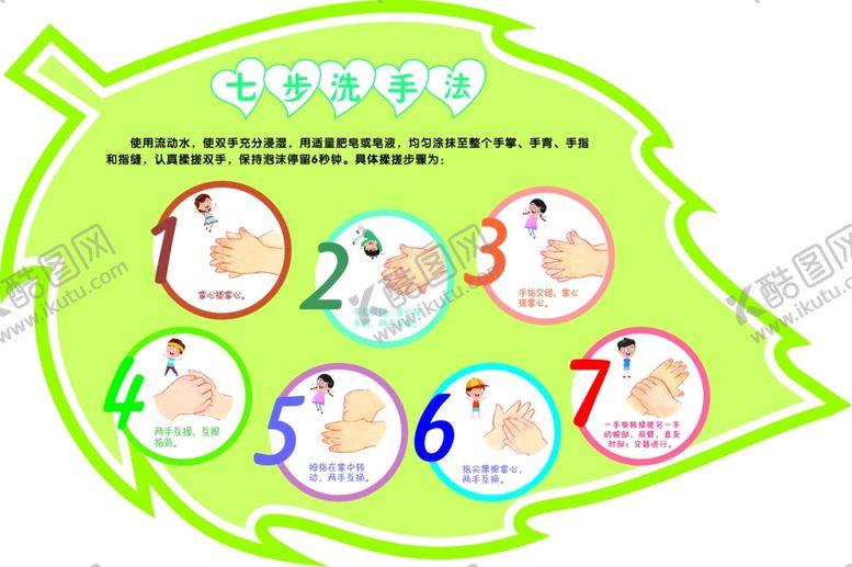 编号：36396005182312462033【酷图网】源文件下载-幼儿园洗手七步法