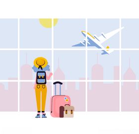 旅客游客Ai矢量观光者