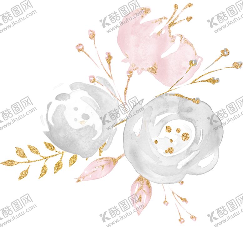 编号：75746510220658377252【酷图网】源文件下载-金粉数字素材鲜花字母鲜花