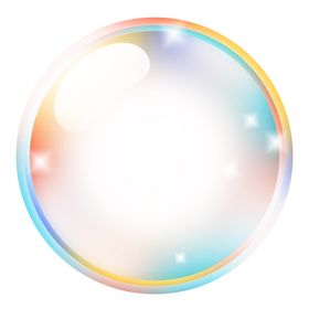 手绘彩色气泡素材免扣