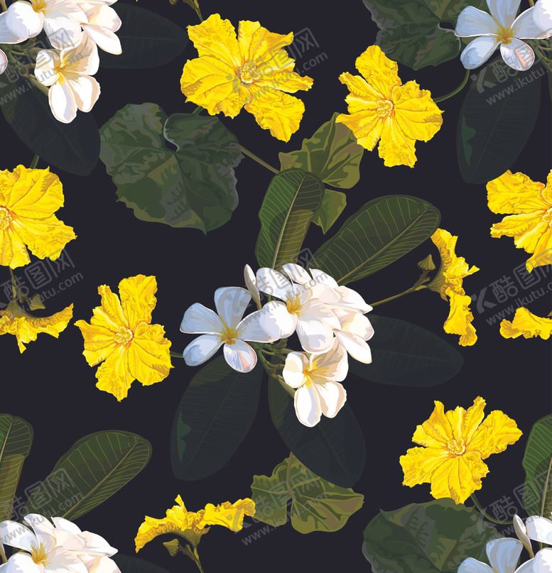 编号：31053410091021184810【酷图网】源文件下载-无缝花朵花纹