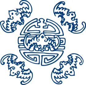 青花瓷图案陶纹衣服