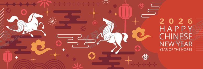 编号：69849904052222038275【酷图网】源文件下载-喜庆中国新年装饰图案