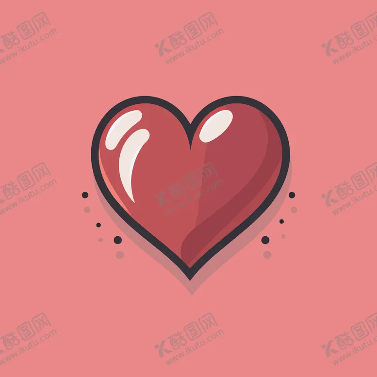 编号：23458102050430589098【酷图网】源文件下载-可爱红心爱情卡通绘画儿童插画