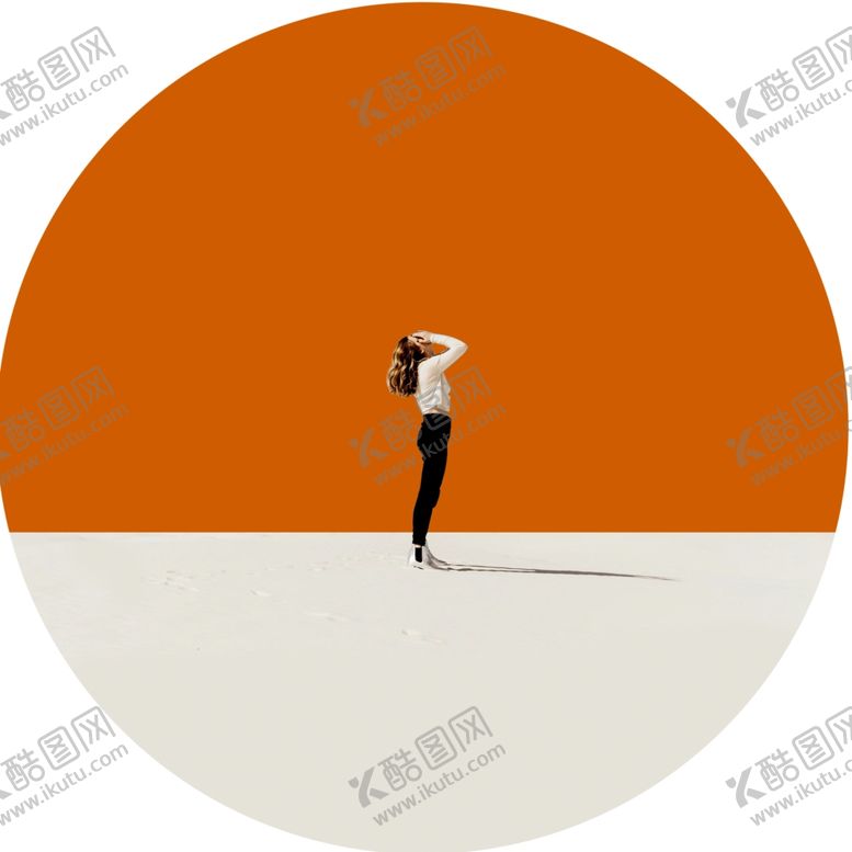 编号：10819801170549087851【酷图网】源文件下载-简约人物圆形挂画装饰画