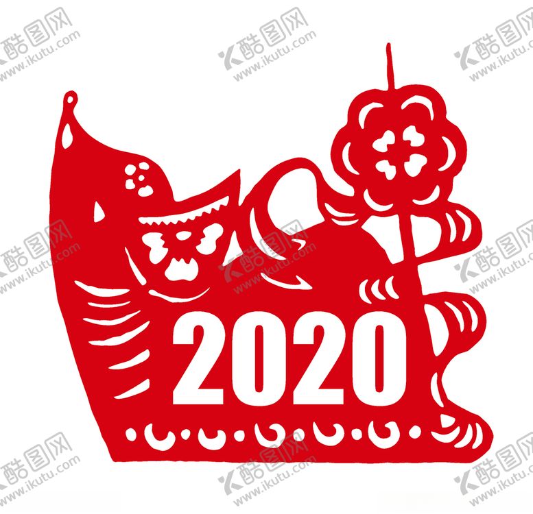 编号：87333010280120256684【酷图网】源文件下载-鼠年剪纸风格