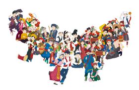 民族团结素材背景素材