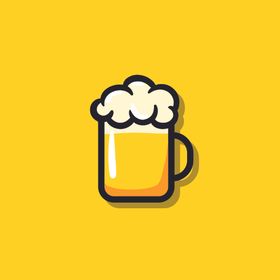 手绘啤酒杯