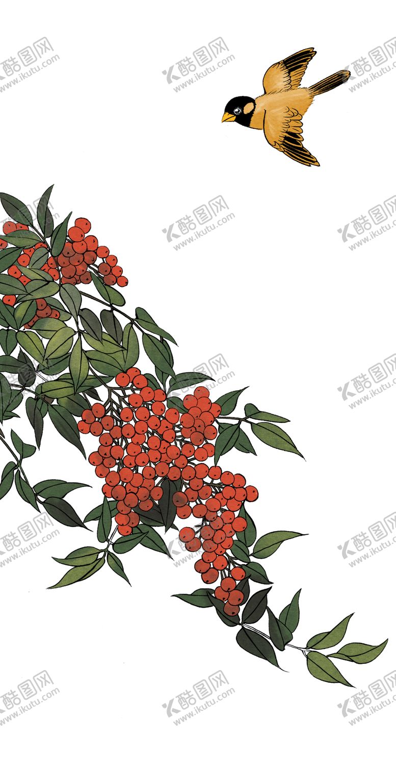 编号：16944107060731108603【酷图网】源文件下载-中国古风传统花鸟图案