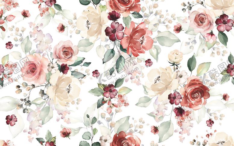 编号：87137001041945523938【酷图网】源文件下载-浪漫花卉图案背景