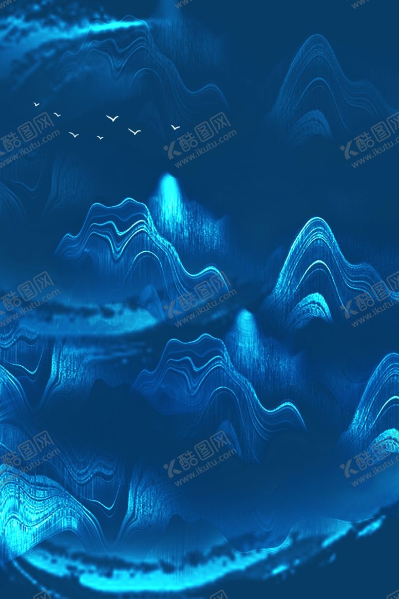 编号：25230107131159238641【酷图网】源文件下载-蓝色水墨背景