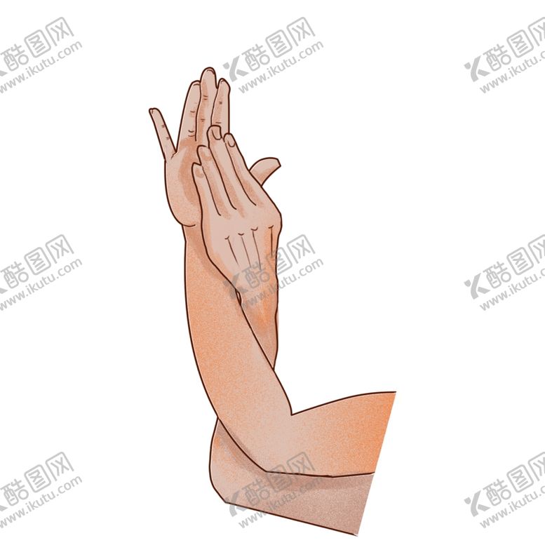 编号：46807505172312415556【酷图网】源文件下载-原创手绘做瑜伽的手
