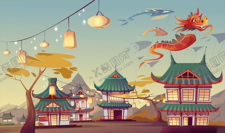 编号：51297310200929596097【酷图网】源文件下载-风景插画