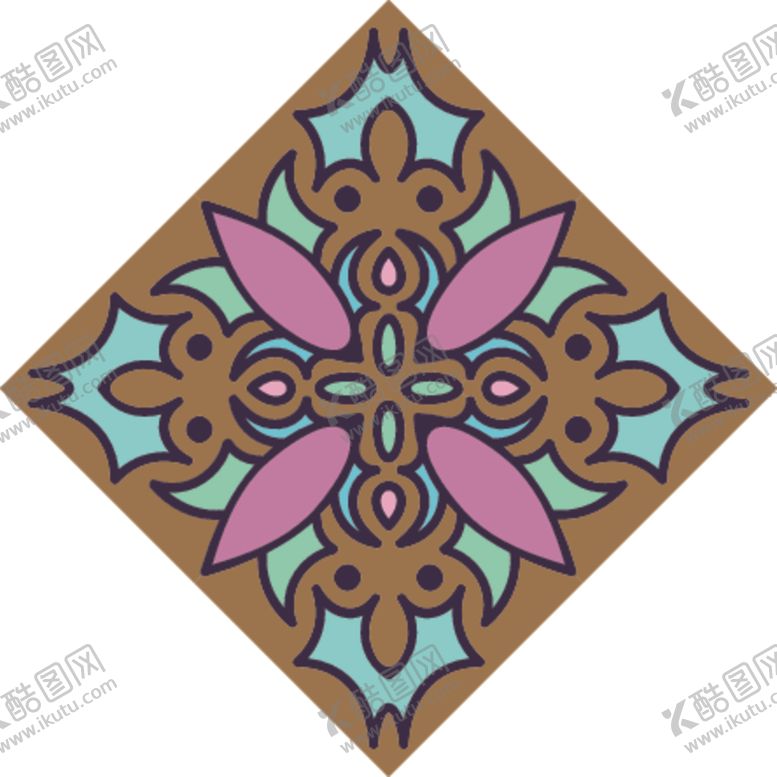 编号：27808110091718479923【酷图网】源文件下载-古典少数民族花纹底纹矢量