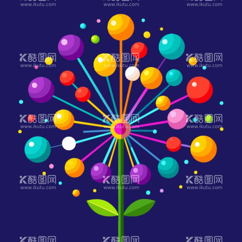 编号：84515712222240048005【酷图网】源文件下载-简洁的彩色节日素材彩色小球