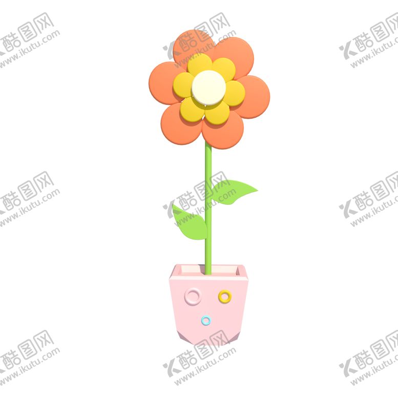 编号：90437507050739276722【酷图网】源文件下载-三维立体C4D花朵花卉