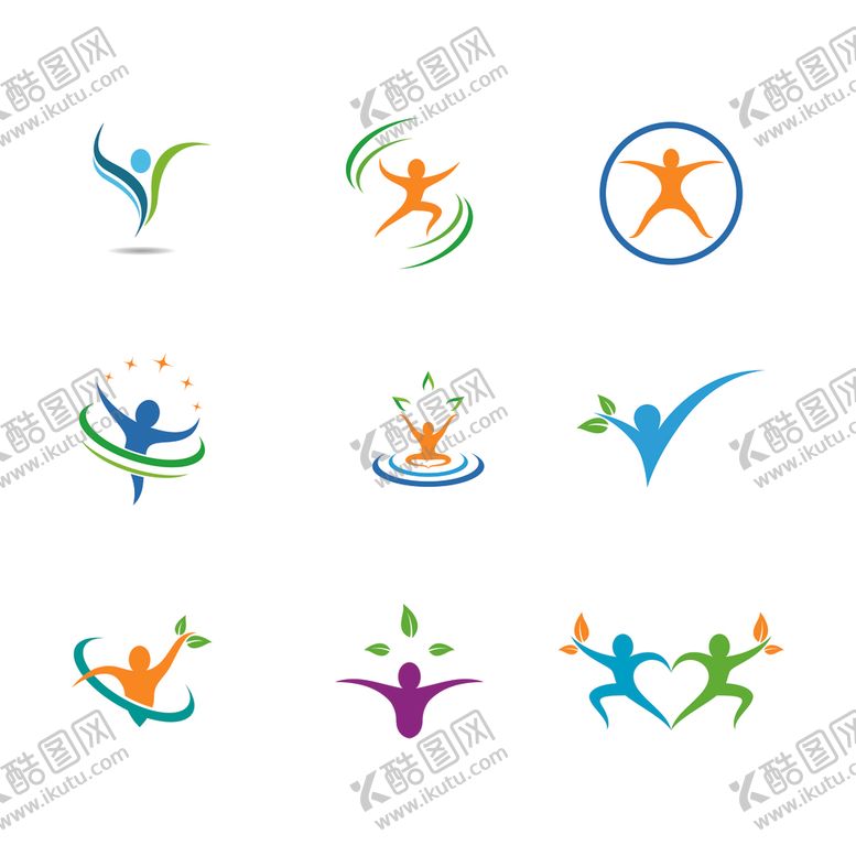 编号：69668710310516012198【酷图网】源文件下载-抽象人物图标