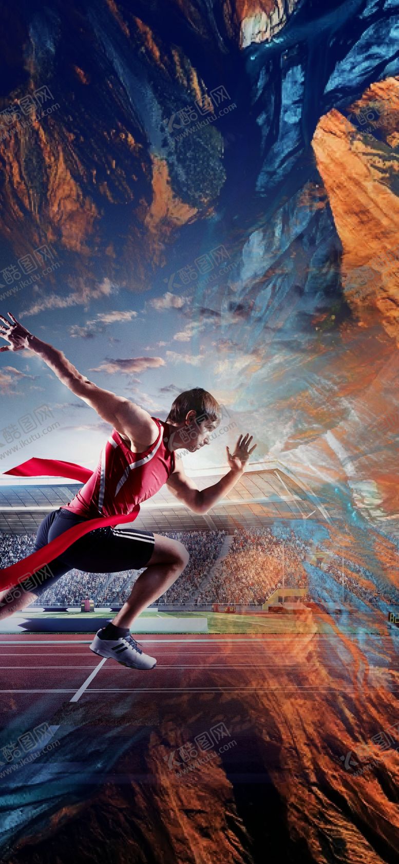 编号：40752010062206172670【酷图网】源文件下载-冲刺海报