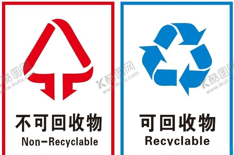 编号：83612110101236209147【酷图网】源文件下载-可回收物不可回收物