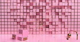 格子墙立体